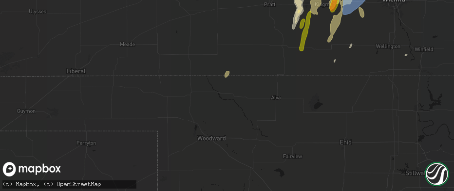 Hail map in Freedom, OK on May 30, 2026