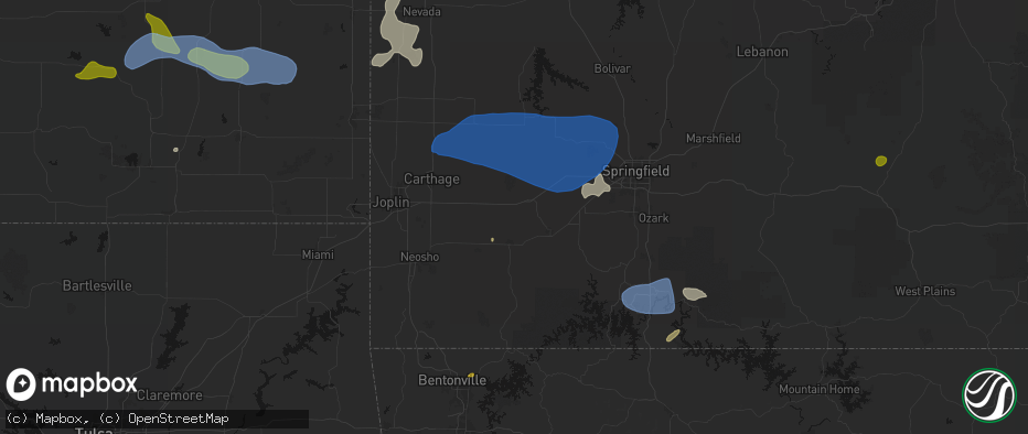 Hail map in Freistatt, MO on May 30, 2026