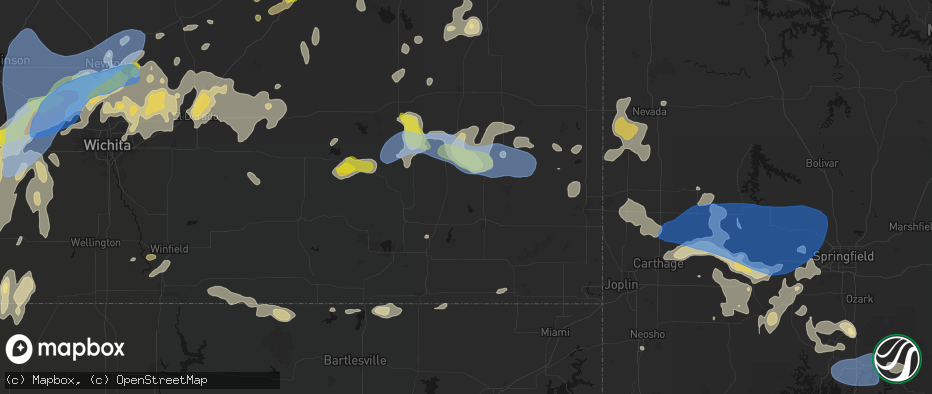 Hail map in Galesburg, KS on May 30, 2026