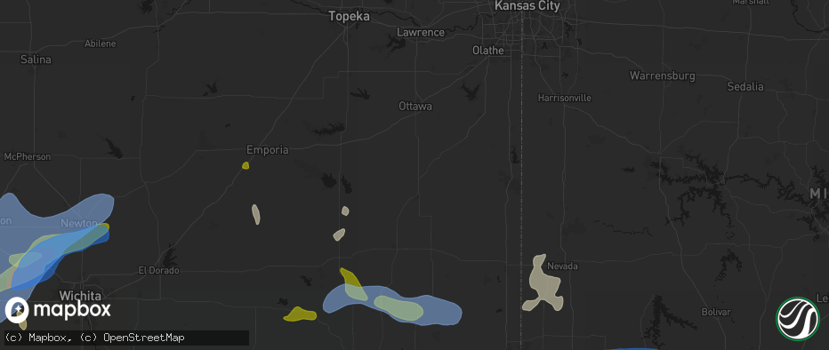Hail map in Garnett, KS on May 30, 2026