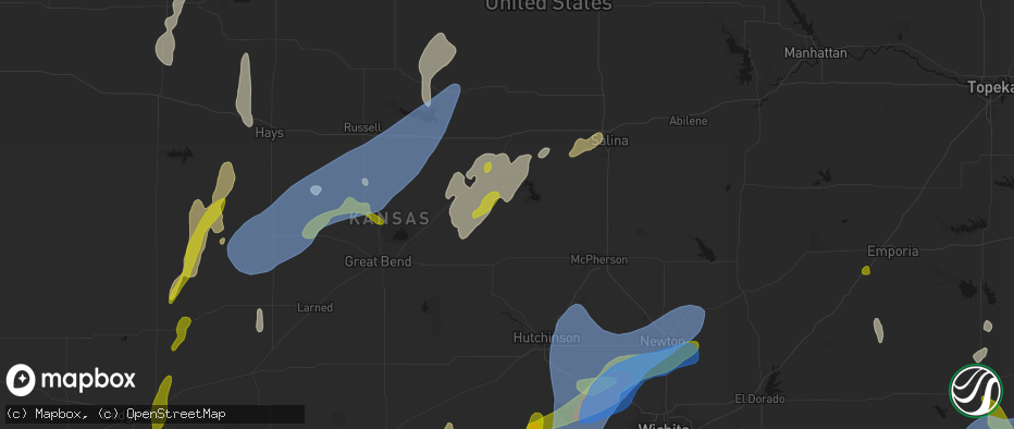 Hail map in Geneseo, KS on May 30, 2026