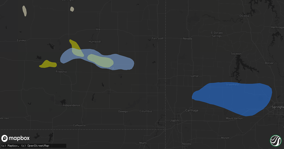 Hail map in Girard, KS on May 30, 2026