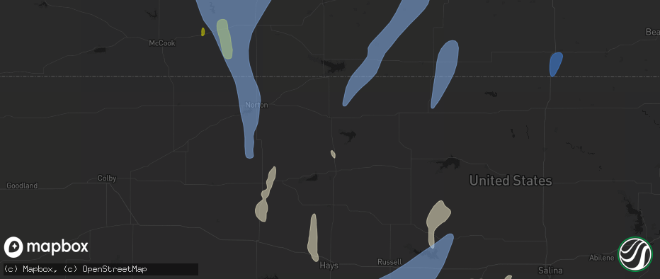 Hail map in Glade, KS on May 30, 2026