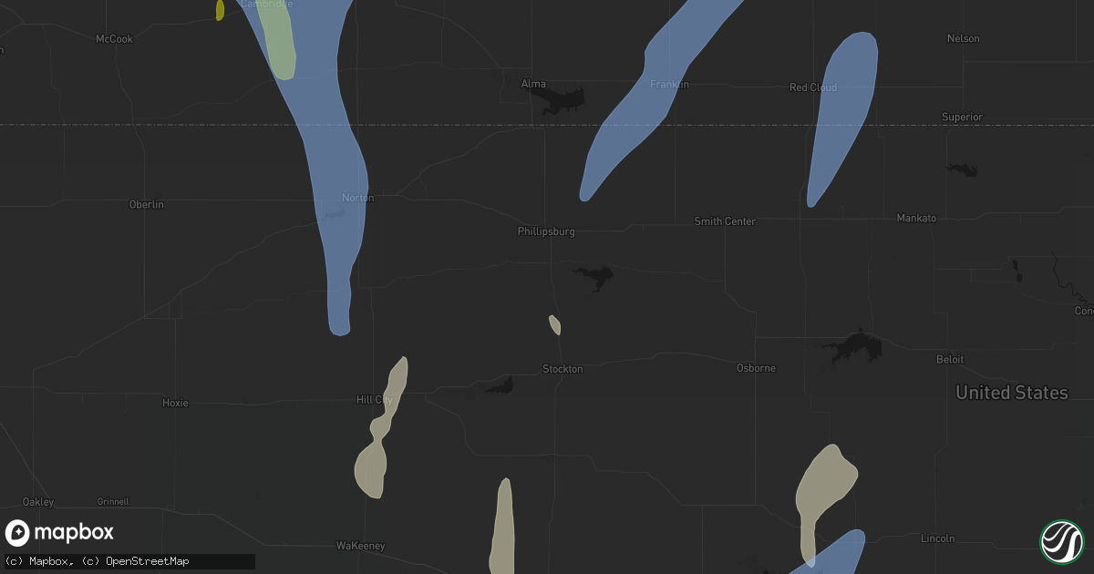 Hail map in Glade, KS on May 30, 2026
