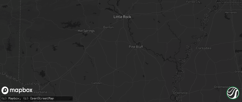 Hail map in Grapevine, AR on May 30, 2026