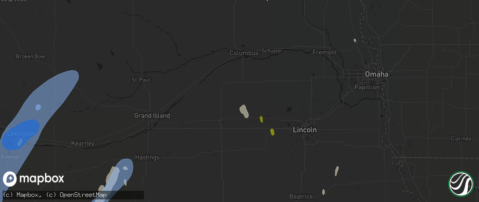 Hail map in Gresham, NE on May 30, 2026