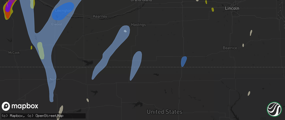 Hail map in Guide Rock, NE on May 30, 2026