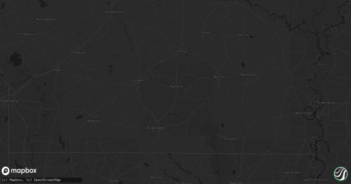 Hail map in Hampton, AR on May 30, 2026