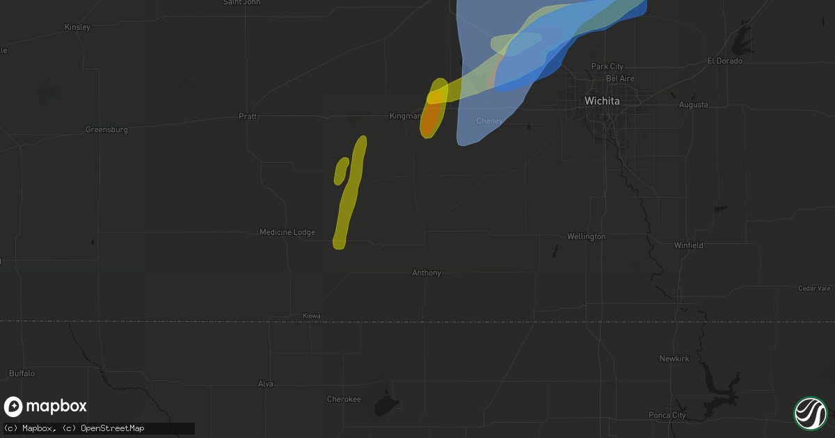 Hail map in Harper, KS on May 30, 2026