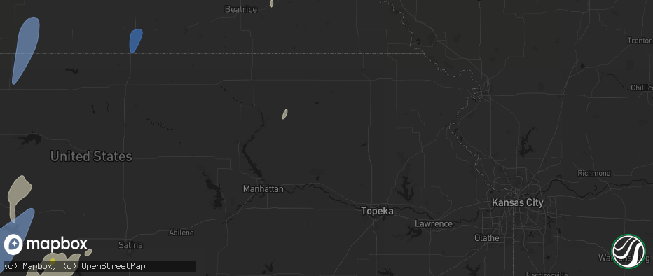 Hail map in Havensville, KS on May 30, 2026