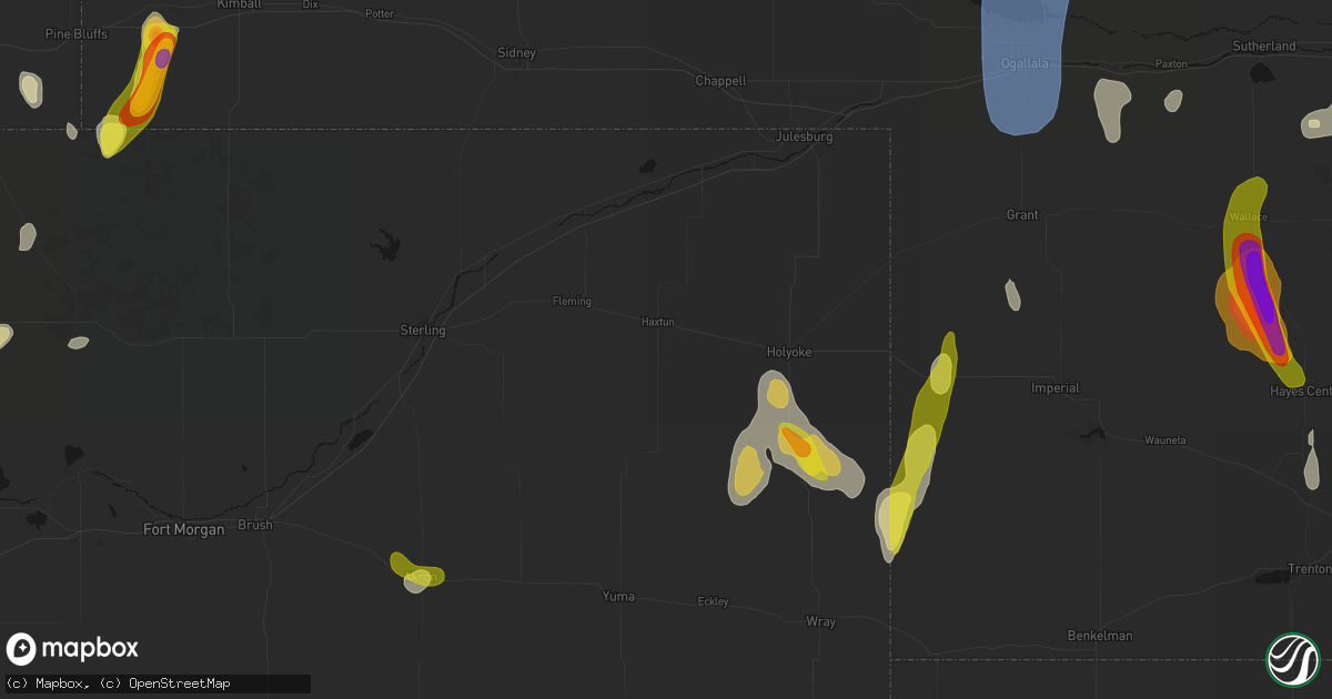 Hail map in Haxtun, CO on May 30, 2026