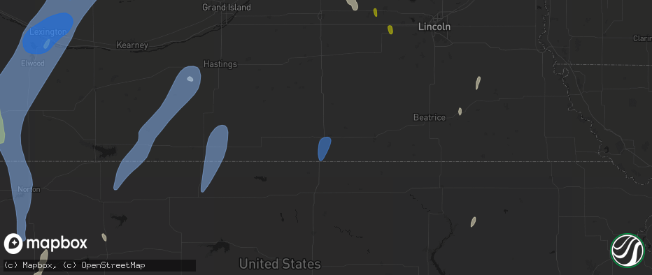 Hail map in Hebron, NE on May 30, 2026