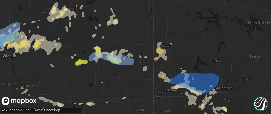 Hail map in Hepler, KS on May 30, 2026