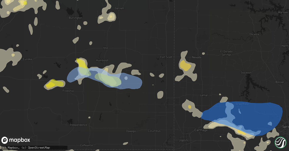 Hail map in Hepler, KS on May 30, 2026