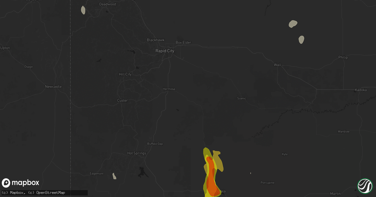 Hail map in Hermosa, SD on May 30, 2026