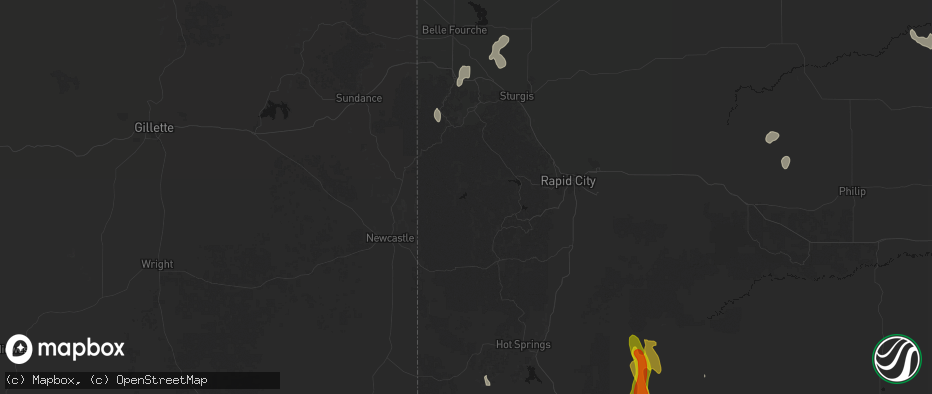 Hail map in Hill City, SD on May 30, 2026
