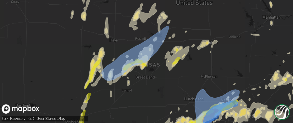 Hail map in Hoisington, KS on May 30, 2026
