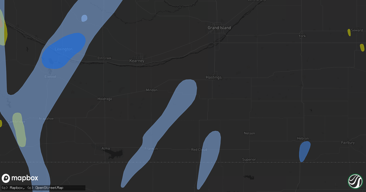 Hail map in Holstein, NE on May 30, 2026