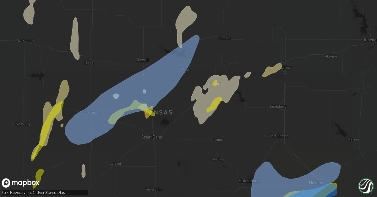 Hail map in Holyrood, KS on May 30, 2026
