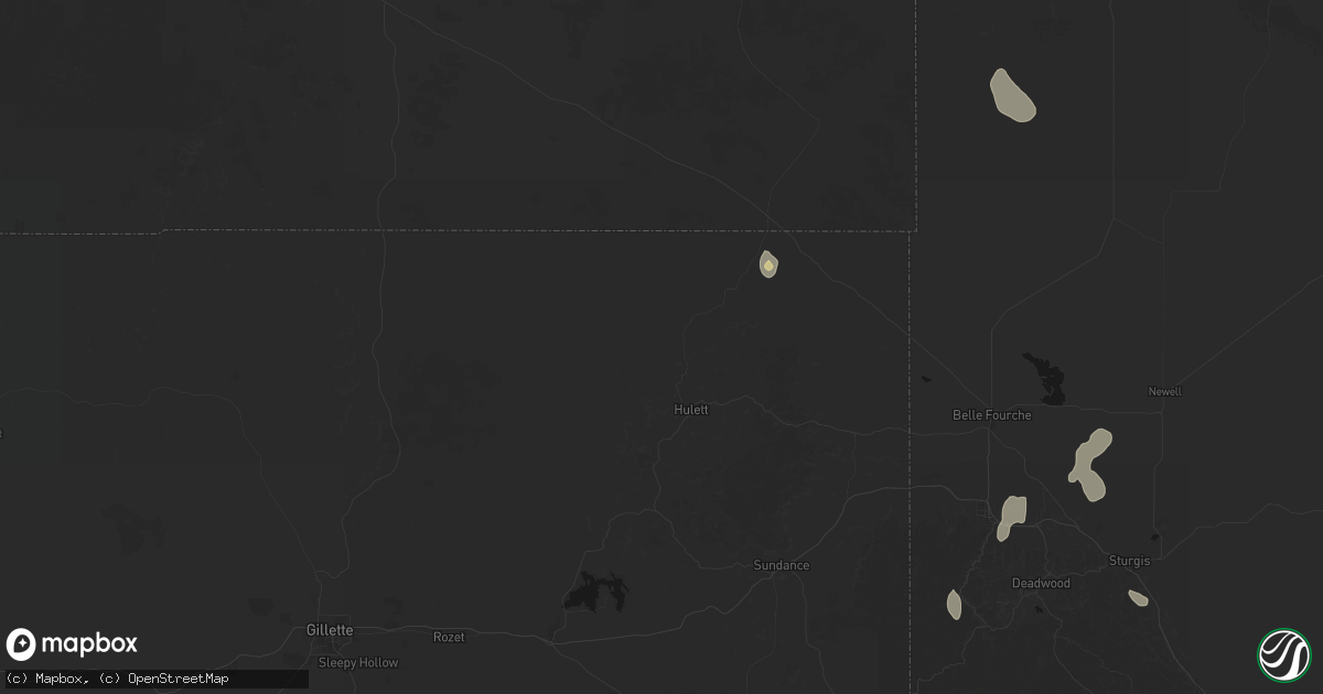 Hail map in Hulett, WY on May 30, 2026