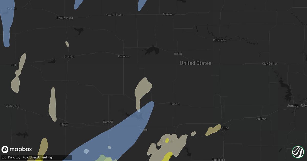 Hail map in Hunter, KS on May 30, 2026
