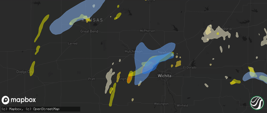 Hail map in Hutchinson, KS on May 30, 2026