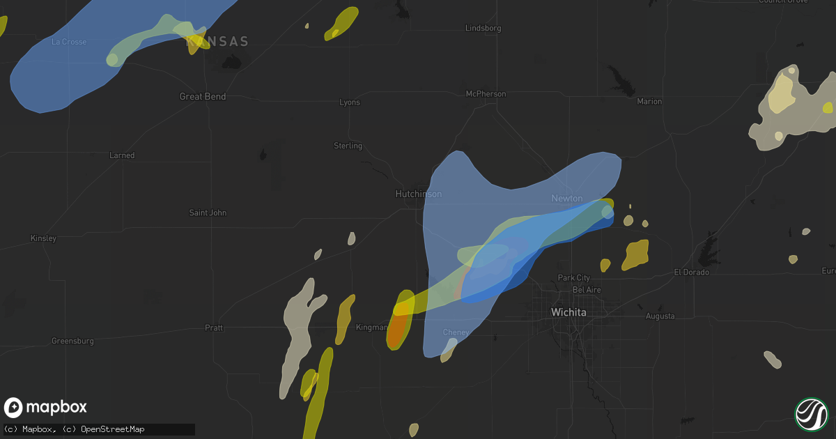 Hail map in Hutchinson, KS on May 30, 2026