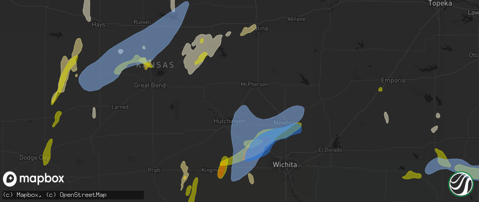 Hail map in Inman, KS on May 30, 2026