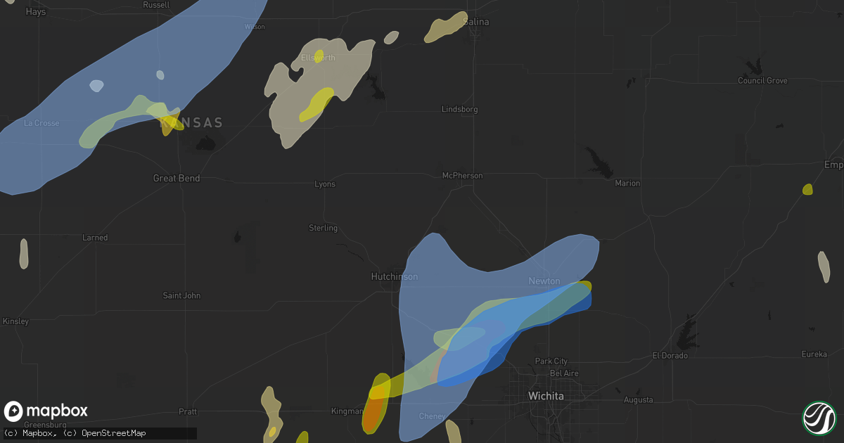 Hail map in Inman, KS on May 30, 2026