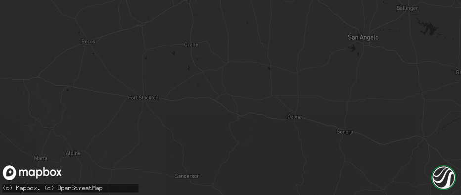 Hail map in Iraan, TX on May 30, 2026