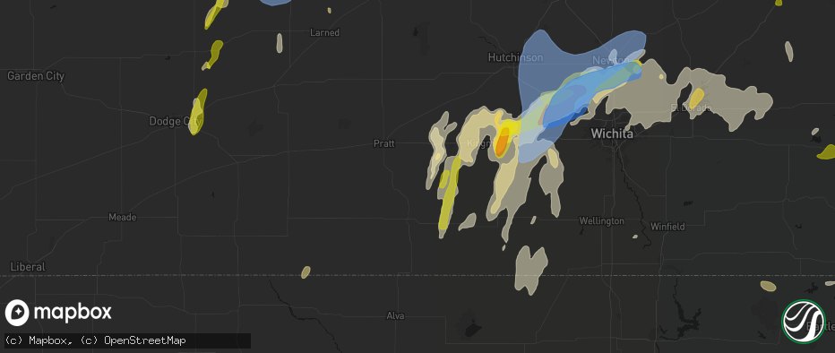 Hail map in Isabel, KS on May 30, 2026