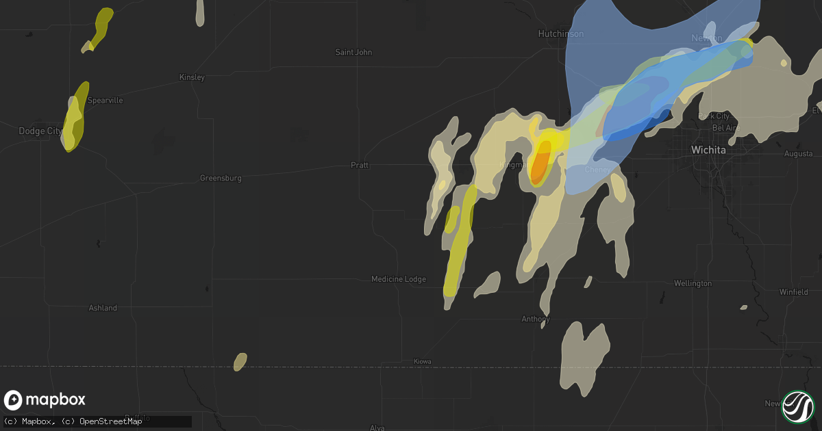 Hail map in Isabel, KS on May 30, 2026