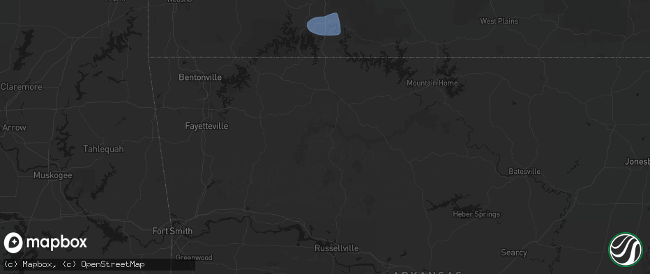 Hail map in Jasper, AR on May 30, 2026