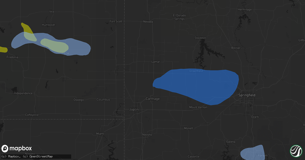Hail map in Jasper, MO on May 30, 2026