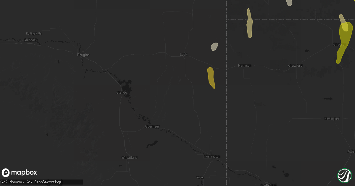 Hail map in Jay Em, WY on May 30, 2026