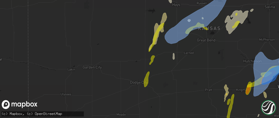 Hail map in Jetmore, KS on May 30, 2026