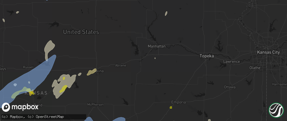 Hail map in Junction City, KS on May 30, 2026