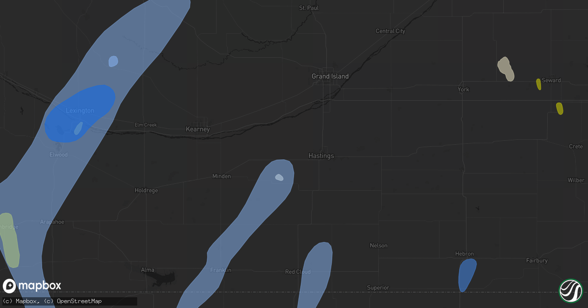 Hail map in Juniata, NE on May 30, 2026