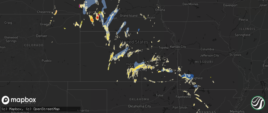 Hail map in Kansas on May 30, 2026