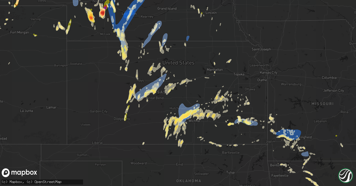 Hail map in Kansas on May 30, 2026