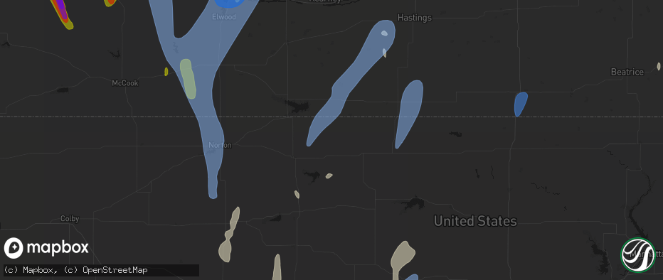 Hail map in Kensington, KS on May 30, 2026