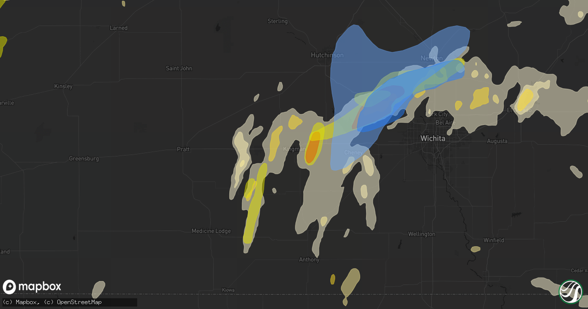 Hail map in Kingman, KS on May 30, 2026