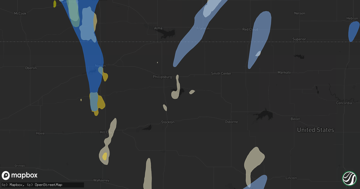 Hail map in Kirwin, KS on May 30, 2026
