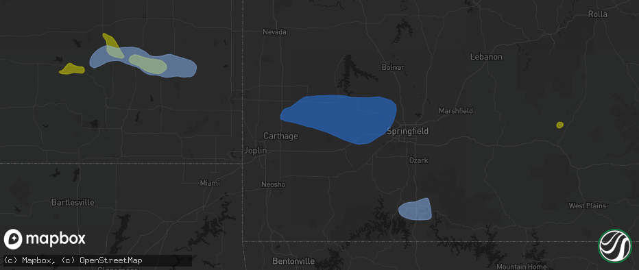 Hail map in La Russell, MO on May 30, 2026