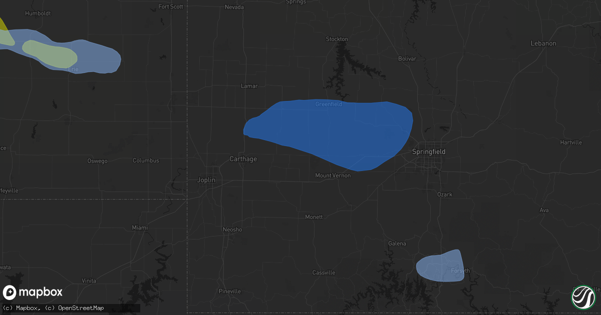 Hail map in La Russell, MO on May 30, 2026