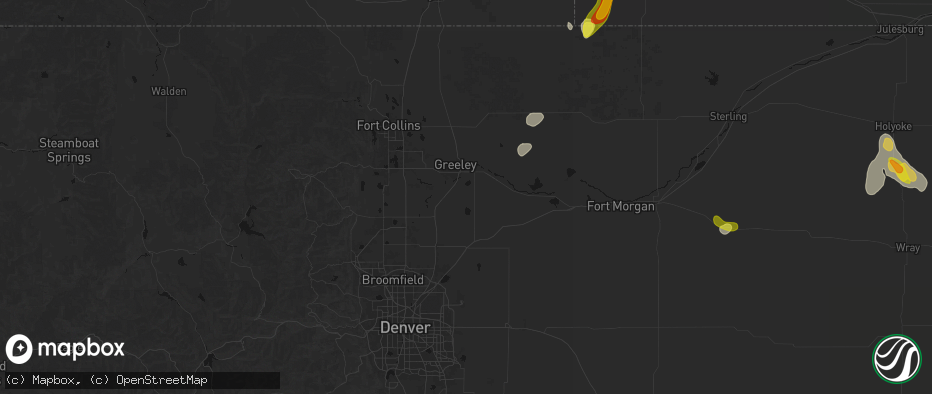 Hail map in La Salle, CO on May 30, 2026