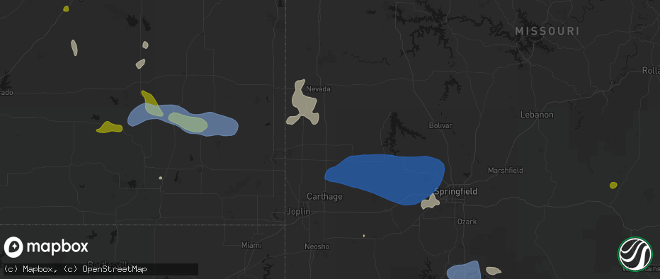 Hail map in Lamar, MO on May 30, 2026