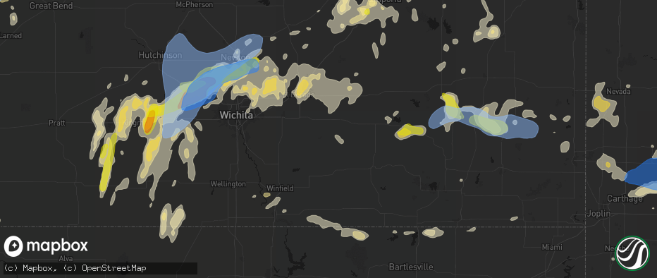 Hail map in Latham, KS on May 30, 2026