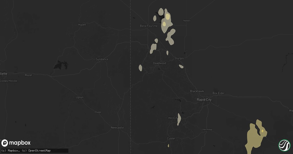 Hail map in Lead, SD on May 30, 2026