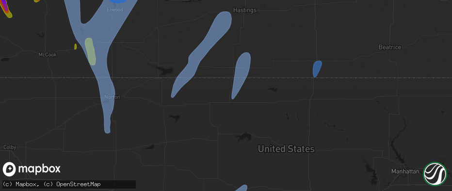 Hail map in Lebanon, KS on May 30, 2026
